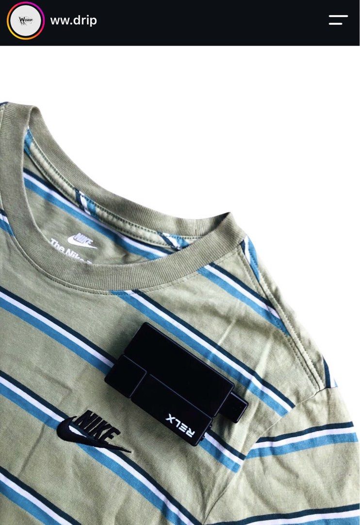 Nike Stripe Embroidered Logo (Category: Tshirts & Polo Shirts ) located in Angeles City. Submitted by wwdrip (Listing ID 1470650275, Image 2). Description: Nike Stripe Embroidered Logo •Width : 18 •Length : 27 •Size : S-M •Color rate : 9.6/10 •Condition : excellent to almost like new •No Issue ₱400 + SF.
