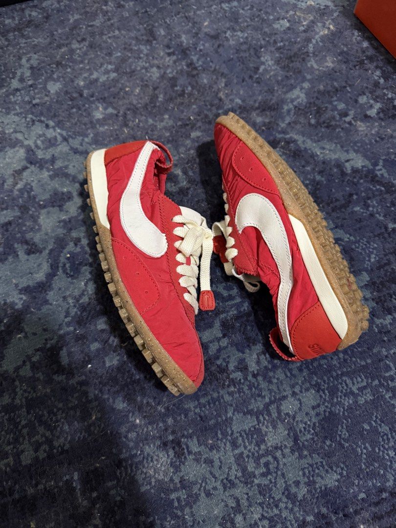NIKE W JACQUEMUS MOON SHOE SP (Category: Sneakers) located in Quezon City. Submitted by barbatoslupusrex (Listing ID 1470644095, Image 2). Description: —CROSS POSTED— Womens 5.5 University Red / Cashmere Complete with box Purchased from Commonwealth PH Buyer shoulders shipping fee.