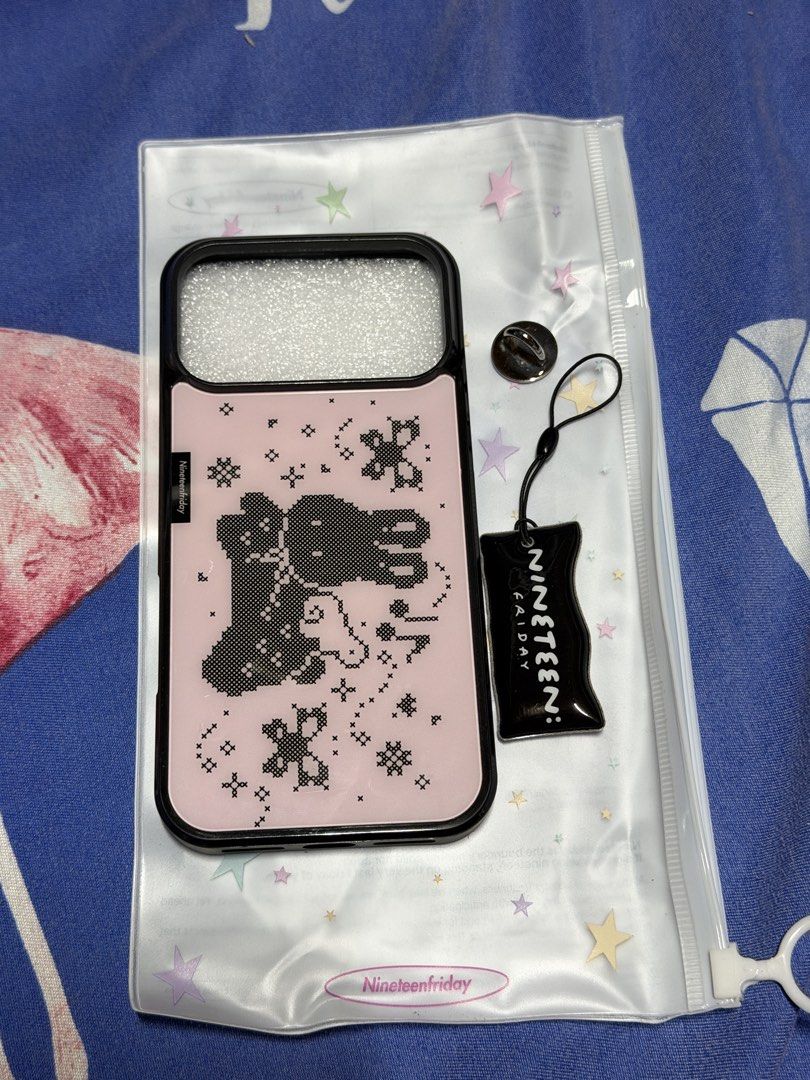 NINETEENFRIDAY Angel Bunny Magsafe Case - iPhone 17 Pro Max (Category: Cases & Sleeves) located in Manila. Submitted by jjongcheri (Listing ID 1470683383, Image 1). Description: comes with orig packaging see pic for flaw (got it like this na) minor scratches under direct light.