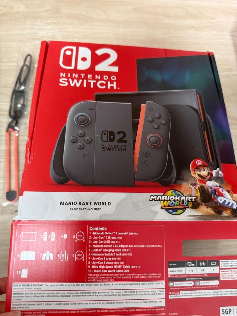 Nintendo Switch 2 + Mario Kart World Bundle | Like New | SG Set, Video ...
