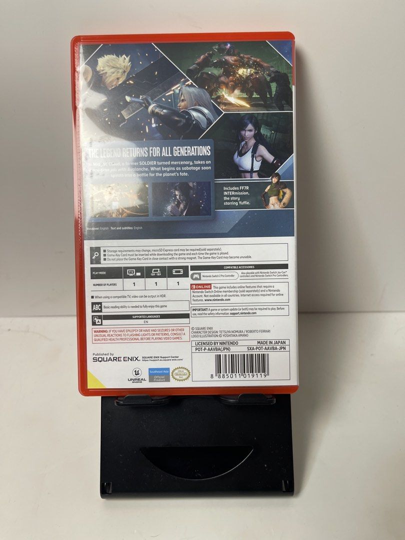 Nintendo Switch 2 Final Fantasy VII Remake Intergrade ⚔️✨ (Category: Nintendo) located in Pasig City. Submitted by tjfindspreloveditems (Listing ID 1470627895, Image 2). Description: 🎮 FOR SALE 🎮 Nintendo Switch 2 Final Fantasy VII Remake Intergrade ⚔️✨ Excellent condition, like new 💰 ₱1,790 Return to Midgar and join Cloud and Avalanche in this stunning reimagining of the legendary RPG, now on Switch 2! 🎮🔥 📍 Ortigas 🚚 Nationwide shipping v