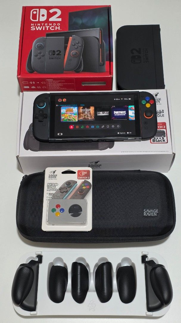 Nintendo Switch 2 with Savage Raven Accessories (Category: Nintendo) located in Makati City. Submitted by armandothethird (Listing ID 1470676764, Image 1). Description: Nintendo Switch 2 GOOD AS NEW! Bought from DataBlitz High Street in BGC RFS: Not being used. Too busy at work. INCLUSIONS: - Original Box - Original Charger - Original HDMI - Savage Raven Fission Grip Bundle (Carrying Bag, Body Case, 3 sets of grips) - Savage Raven D-Pad Set (Inst