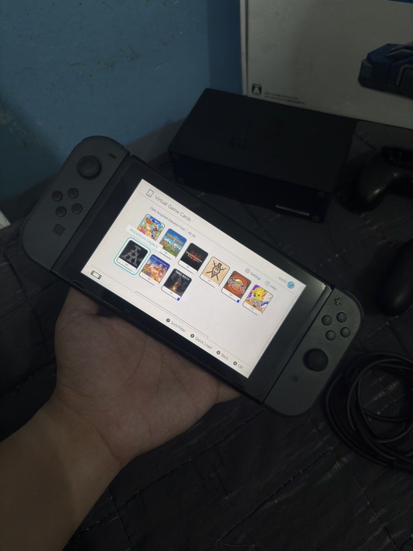 Nintendo Switch V2 with 6 Primary & 125 Secondary Digital Games (Category: Nintendo) located in Cavite. Submitted by xsavier88 (Listing ID 1470685423, Image 2). Description: 🌟For sale for sale! Nintendo Switch V2 with Games 8,500 PHP 8,500 PHP 8,500PHP 🌟INCLUSIONS: Complete accessories 2 Extra Grip Brandnew Nintendo Labo Set 6 Primary Access Games (Playable anytime offline or online) -Dragons Dogma -DragonBall Fighters Z -Dark Souls -Civilizati