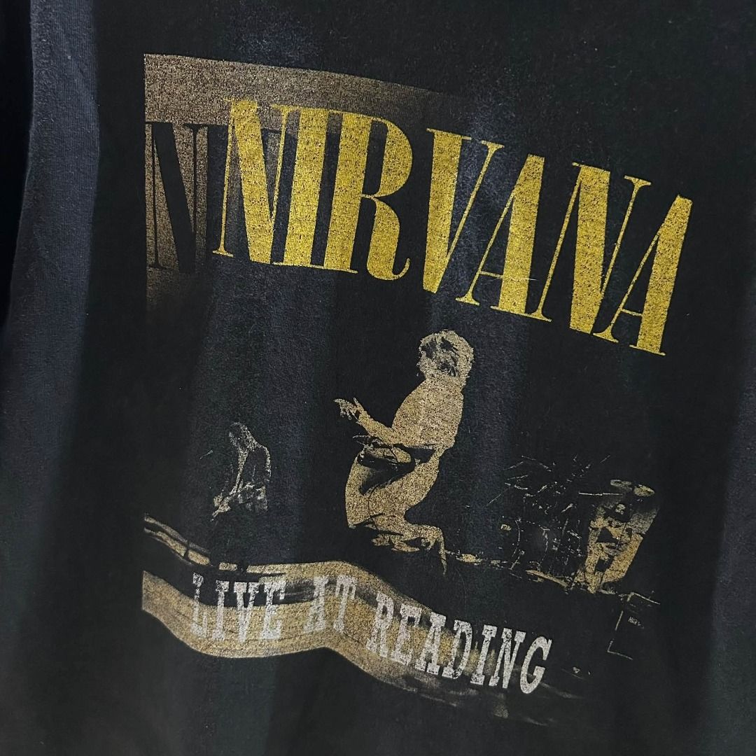 NIRVANA LIVE AT READING (Category: Tshirts & Polo Shirts ) located in Caloocan City. Submitted by vntgxlocalsph (Listing ID 1470586539, Image 2). Description: FADED WHITE TAG ISSUE : MIN CRACKS.