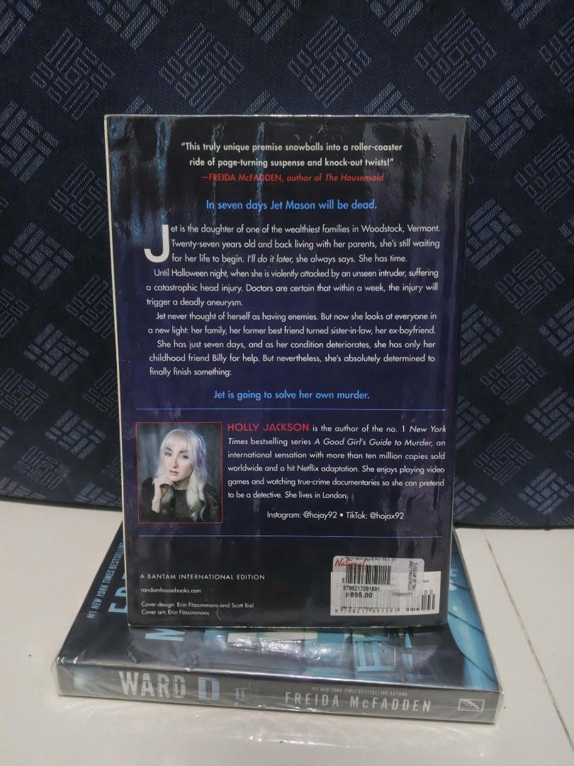 Not Quite Dead Yet by Holly Jackson (Category: Storybooks) located in Manila. Submitted by dumpy_rain (Listing ID 1470639585, Image 2). Description: Not Quite Dead Yet by Holly Jackson – ₱750 • US Edition Trade Paperback • Like new, sealed • Purchased from NBS NEGOTIABLE IF SURE BUYER‼️ 💸 MOP: Gcash only 📤 MOD: Jnt Express.