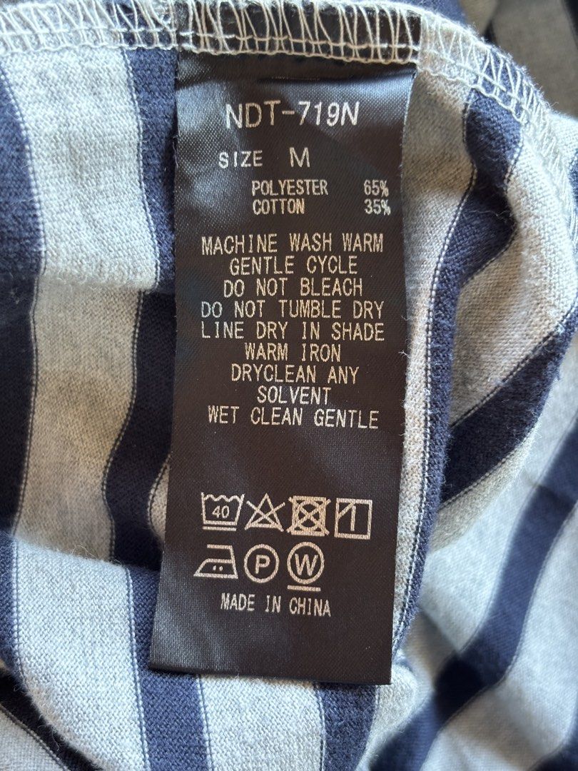 Number Nine Denim Stripe Longsleeves (Category: Tshirts & Polo Shirts ) located in Bacolod City. Submitted by keel_08 (Listing ID 1470634927, Image 3). Description: 18 W 25.5 L + shipping fee.