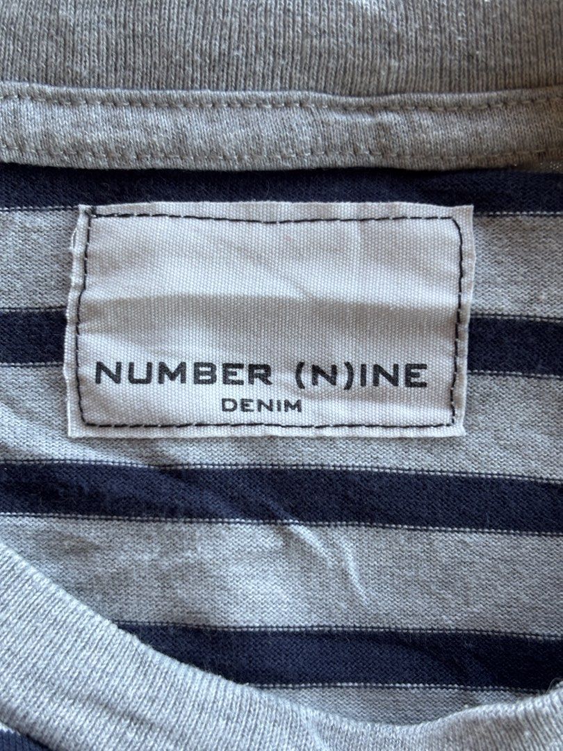 Number Nine Denim Stripe Longsleeves (Category: Tshirts & Polo Shirts ) located in Bacolod City. Submitted by keel_08 (Listing ID 1470634927, Image 2). Description: 18 W 25.5 L + shipping fee.