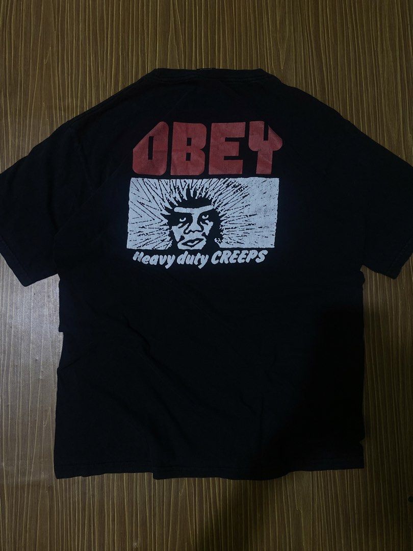 Obey Heavy Duty Creeps Tee (Category: Tshirts & Polo Shirts ) located in Bansalan. Submitted by cjs_thrift (Listing ID 1470194551, Image 2). Description: - MEDIUM - DIMENSIONS: 21 by 28 - COLOR RATE:9.5/10 - VERY GOOD CONDITION - CRACKPRINTS - COMPLETE TAGS - WASHED.