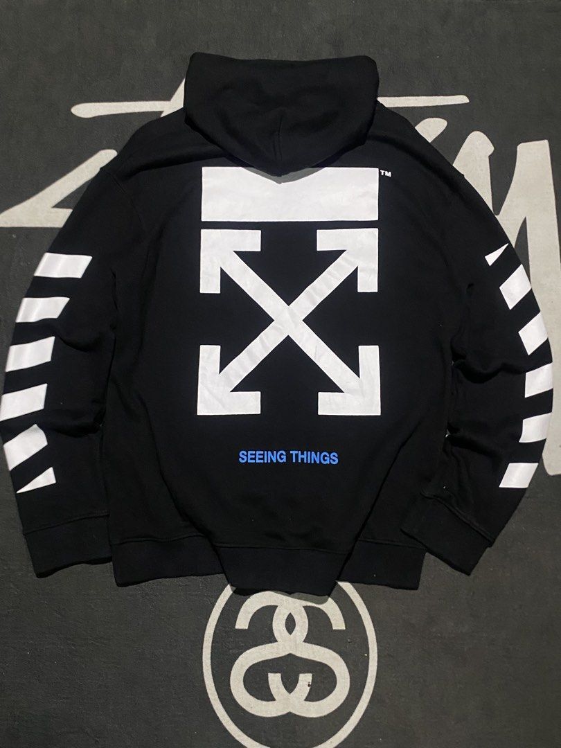 Off white hoodie (Category: Coats, Jackets and Outerwear) located in Andop. Submitted by trckmark4u (Listing ID 1470701174, Image 2). Description: Off white hoodie Dimes 22x29 Excellent condition Colorate 9.7/10 No lace lang.
