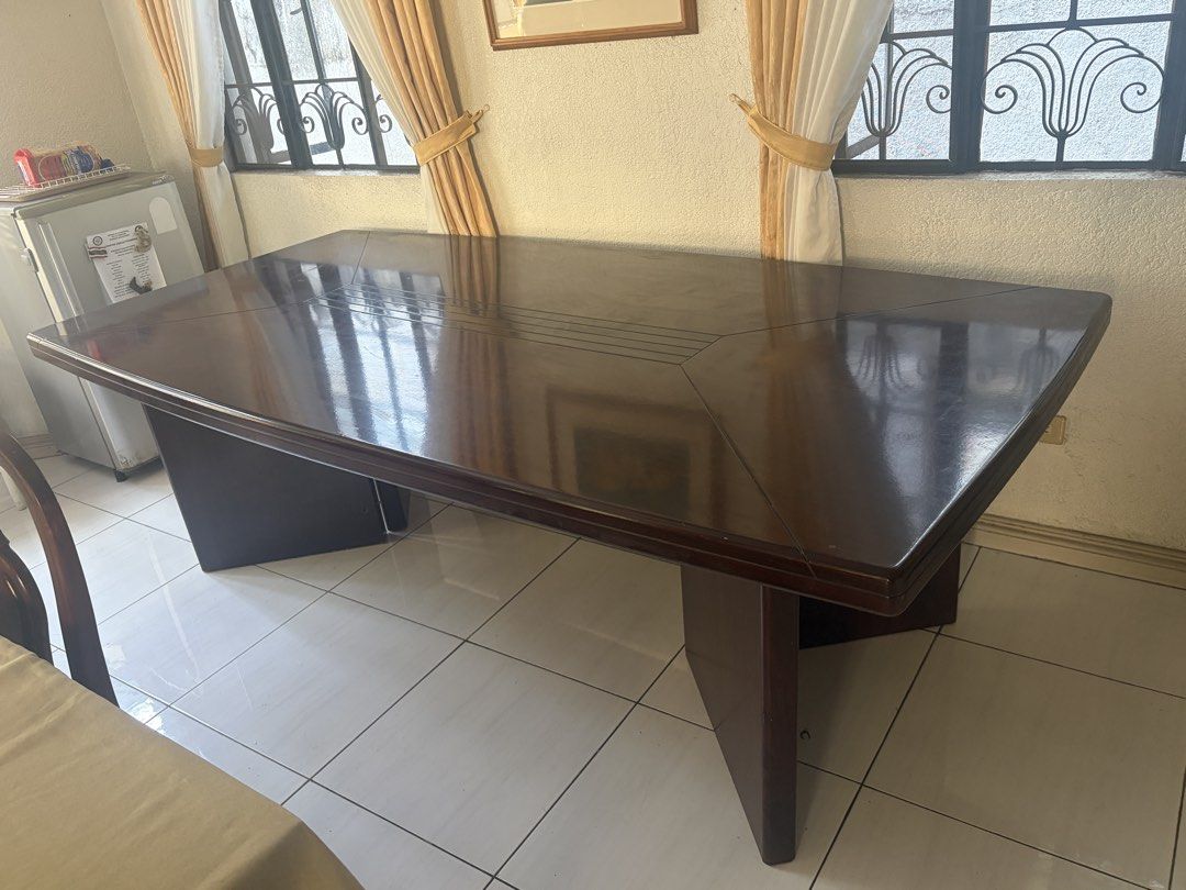 Office Conference Table (8-Seater, solid wood) (Category: Office Furniture & Fixtures) located in Taguig. Submitted by marcann01 (Listing ID 1470695246, Image 1). Description: For Sale Office Conference Table (8 seater, solid wood) Condition: Used with slight surface damage/chips at the side of table (see pics) Length: 240 cm. Width: 120 cm. Height: 76 cm. Price: Php 10,000 For pick up at Paranaque and delivery fee to be shouldered by the buyer..