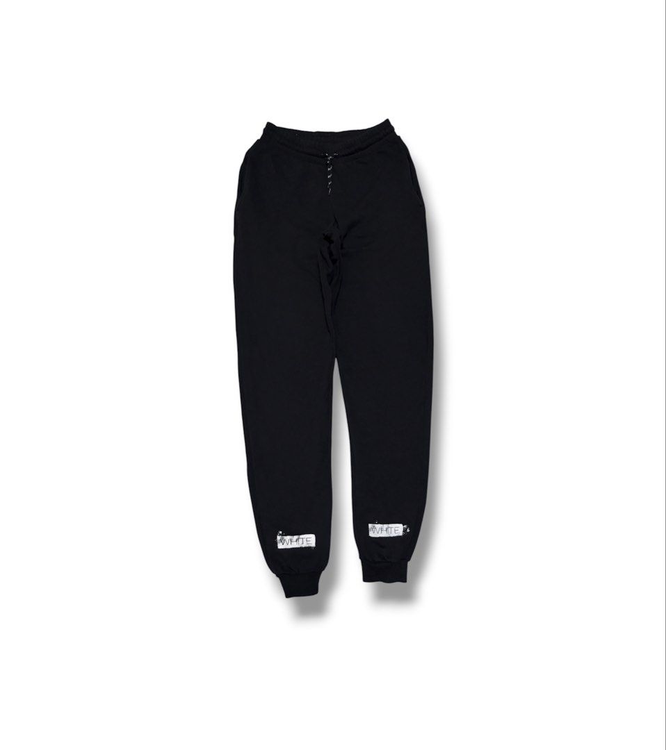 Off-White Jogging Pants (Category: Luxury Apparel) located in Bulacan. Submitted by sanjisthrift (Listing ID 1470656077, Image 2). Description: Width 28-30 Length 42 Excellent Condition 9/10.