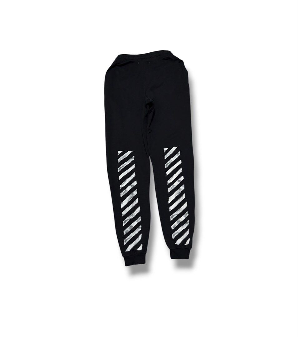Off-White Jogging Pants (Category: Luxury Apparel) located in Bulacan. Submitted by sanjisthrift (Listing ID 1470656077, Image 1). Description: Width 28-30 Length 42 Excellent Condition 9/10.