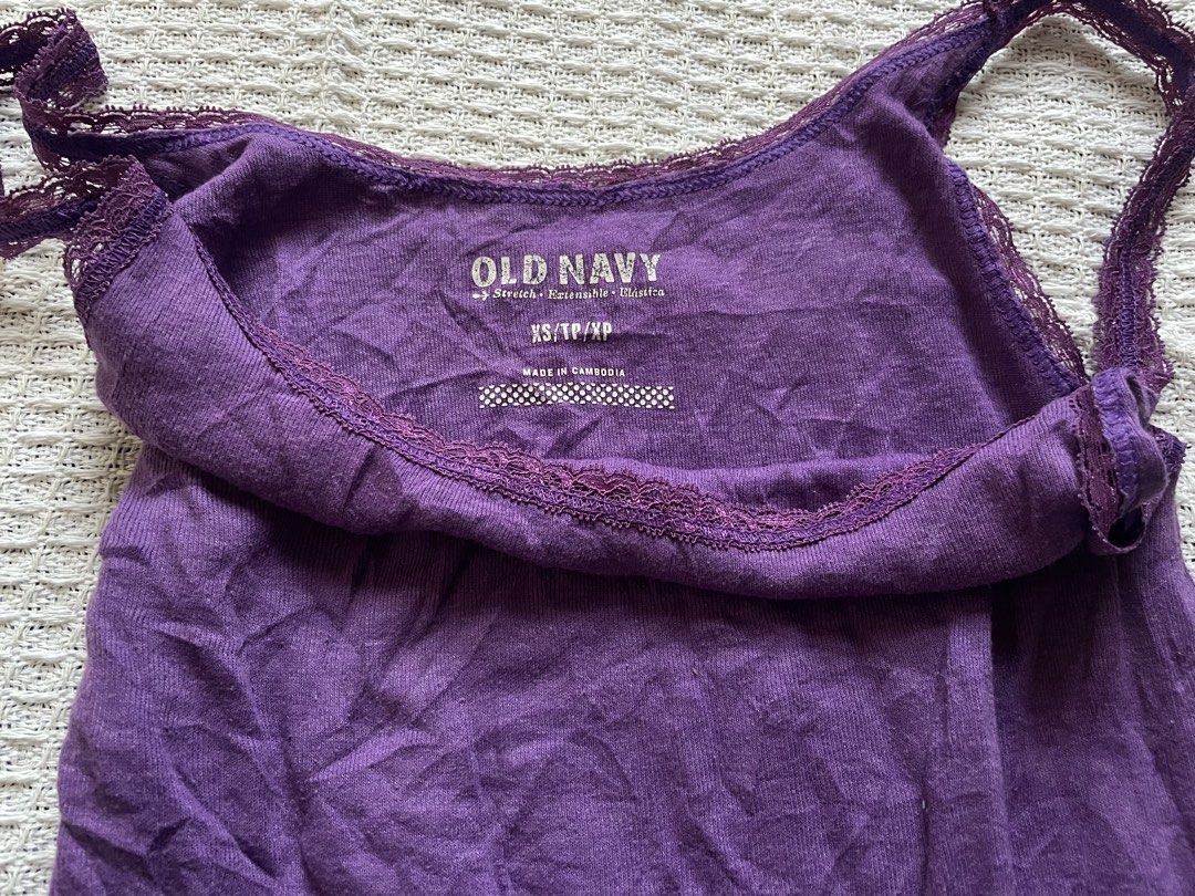 old navy purple lace cami (Category: Sleeveless) located in Meycauayan. Submitted by fae.trove (Listing ID 1470634409, Image 3). Description: .