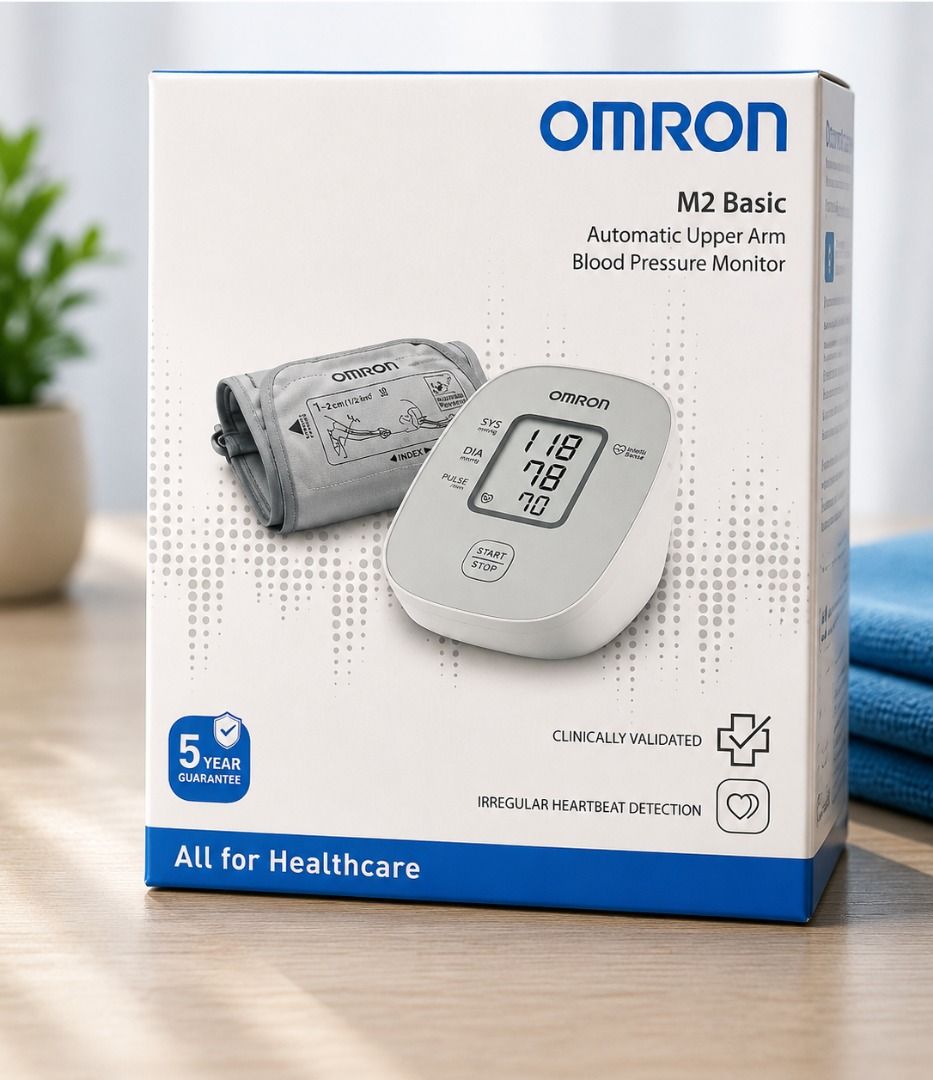 OMRON M2 Basic Digital Blood Pressure Monitor – 100% Authentic | 5-Year ...