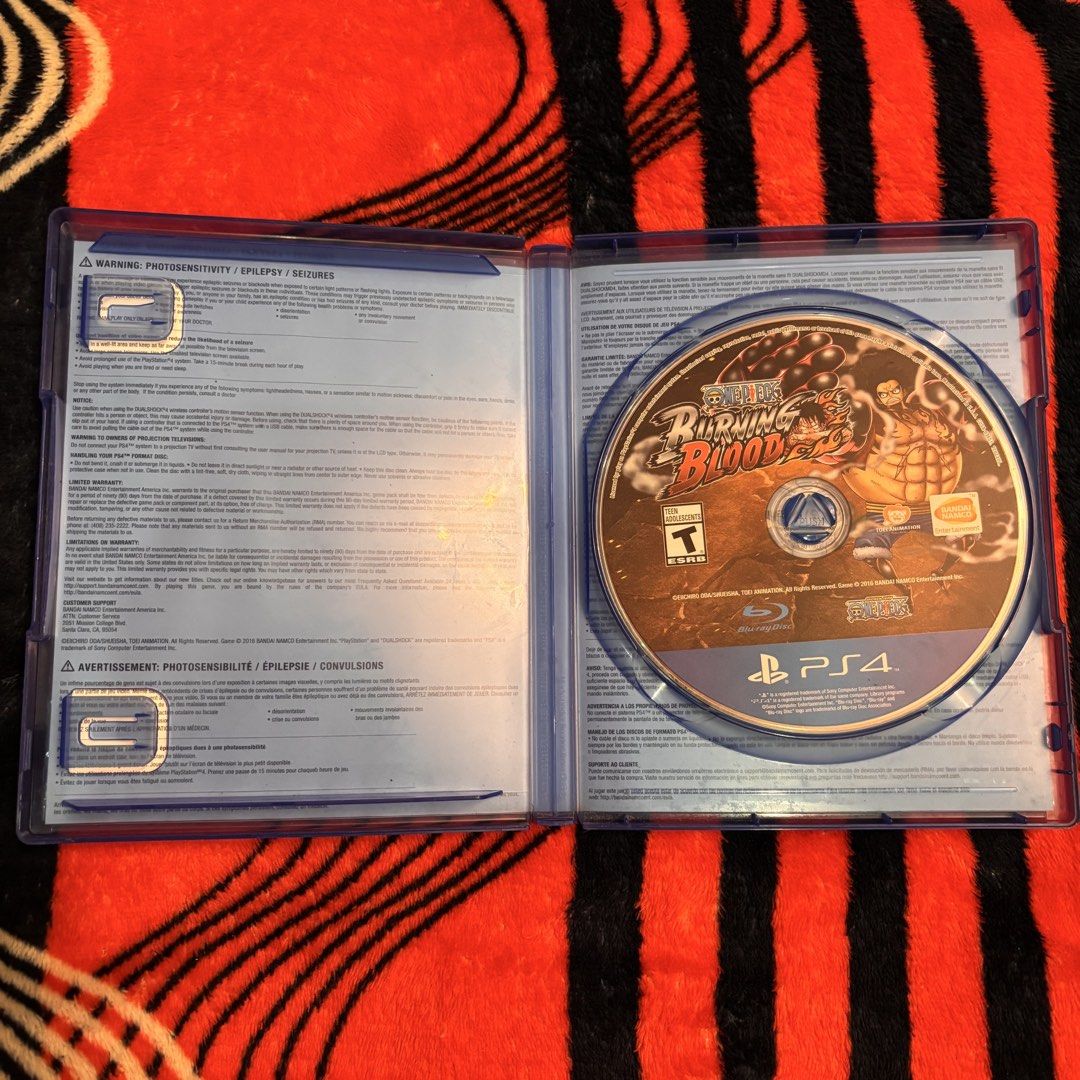 One Piece: Burning Blood PS4 GAME (Category: PlayStation) located in Pasuquin. Submitted by gabelli.declutters (Listing ID 1470566703, Image 2). Description: Notes: Will not entertain resellers, All items are negotiable, wag lang sobrang barat. and all the items is working and good condition Loc: Meycauayan Bulacan, can do meet up basta malapit lang sa location, and pwede rin lalamove or lbc or j&t.