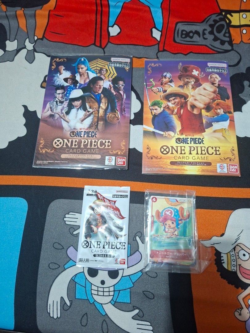 One piece TCG items for sale (Category: Card Packs) located in Quezon City. Submitted by hyperdrake (Listing ID 1470596259, Image 1). Description: For sale One Piece Card Game items and promo packs Straw Hat Crew - 1650 Baroque Works - 1650 If set ( 2 albums) - 3000 Saikyo Jump Three Brothers - 1300 Mcdo Promo - 500 Take all - 4500 only Location: QC MoP: Gcash,Maya,BPI Shipping via Lalamove,Grab, LBC via schedule Message me for inquiries.