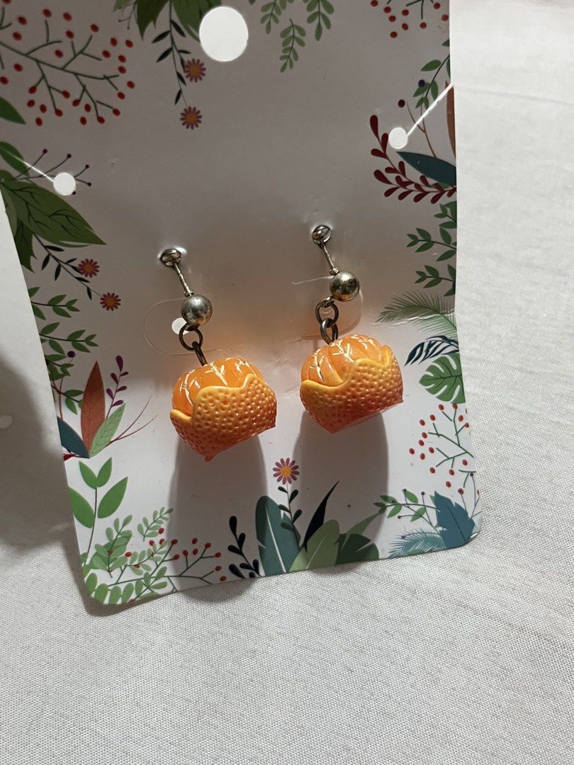 Orange Fruit Earrings (Category: Earrings) located in Manila. Submitted by avyshelf (Listing ID 1470658046, Image 2). Description: Orange Fruit Earrings 📍Sampaloc, Manila Payment via: gcash and paymaya MOD: jnt or lalamove Kindly message me to inquire! ☺️.