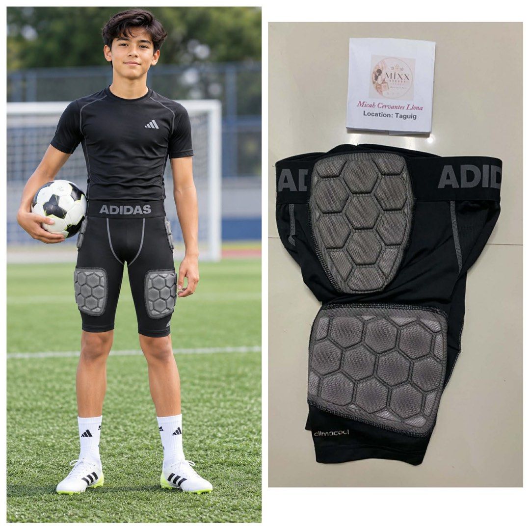 Original Adidas Climacool Padded Compression Shorts Black (Category: Activewear) located in Taguig. Submitted by mixxstuffsshopii (Listing ID 1470683328, Image 1). Description: 👉Original Adidas Climacool Padded Compression Football Girdle Boy Shorts Youth Small 👉Price: 880 👉Size: L-15"/ W- 20"-25" Stretch 👉Excellent Condition 👉Location: Central Signal Taguig.