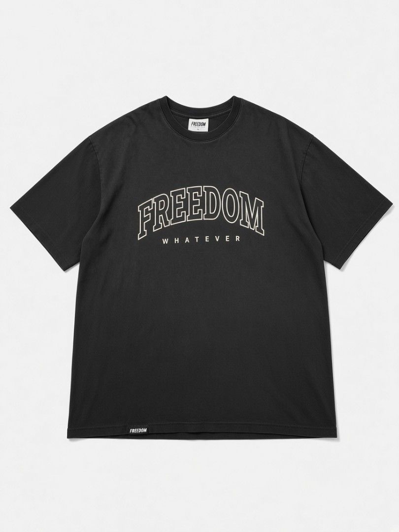 Oversized Freedom Whatever Black Tee (Category: Tshirts & Polo Shirts ) located in Lapu Lapu. Submitted by rebuild.arkives (Listing ID 1470637750, Image 1). Description: Oversized Freedom Whatever Black Tee ‎ ‎📏 Size Guide (Inches): ‎Length: 31 ‎Width: 24 ‎ ‎Color: 10/10 ‎Condition: 9/10 ‎Issue: None ‎📝 Heads up: ‎• This is a thrift item so please manage your expectations. ‎• Color may slightly differ due to lighting. ‎• Washed and ready to wea