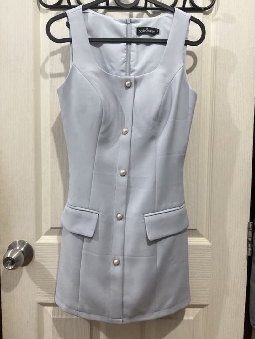 Padded Light Blue Romper (Category: Dresses) located in Liloan. Submitted by maeslvdr. (Listing ID 1470723037, Image 1). Description: - Brand/Store: The Style Soirée (singaporean brand) - Size: XS RFS: size does not fit me. Never been used. only washed. Hard to let go on this..