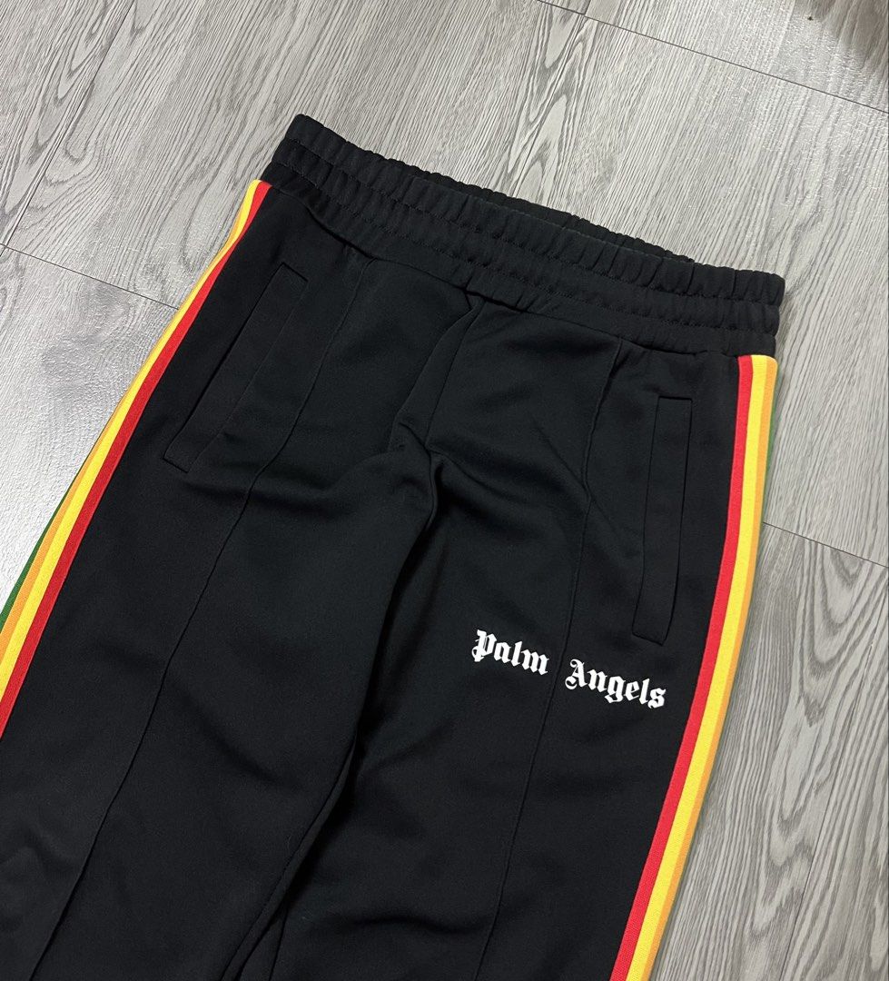 Palm Angels Rainbow Track Pants (Category: Luxury Apparel) located in Bacoor. Submitted by southlocalgarage (Listing ID 1470611692, Image 3). Description: Palm Angels Rainbow Track Pants Authentic Size xsmall on tag Excellent to as new condition No issue Actual waistline-28-34 Length-36 Hem-7 Dm to Purchase📩.