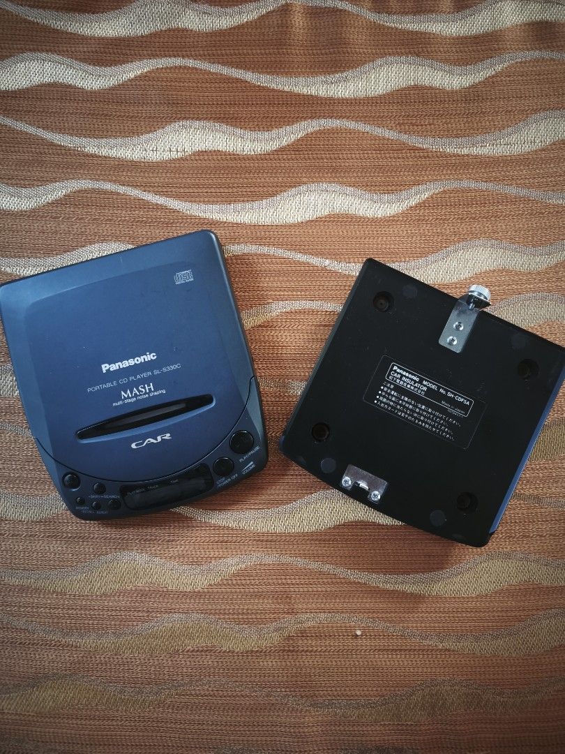 Panasonic SL-S330C Portable CD Player (Category: Portable Music Players) located in Candon. Submitted by ylocos_thrifts (Listing ID 1470567476, Image 1). Description: Tested/Working Panasonic SL-S330C Portable CD Player With Panasonic Car Insulator Double AA Battery Operated DC 4.5V Unreadable LCD/Sign of Usage.