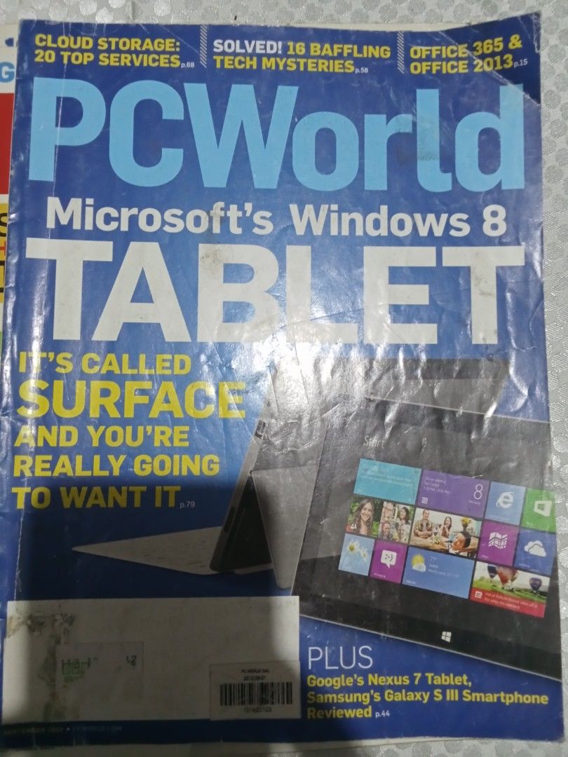 PC World Magazines Bundle Lot (Category: Magazines) located in Cavite. Submitted by emilgarcia09 (Listing ID 1470615884, Image 1). Description: Four issues of PC World magazine including September 2011, March 2011, and October 2010 editions. Articles cover Windows 8 tablets, Android vs Facebook, tech hacks, troubleshooting tips, and antivirus tests. Vintage computing reads for enthusiasts. Normal shelf wear on covers..