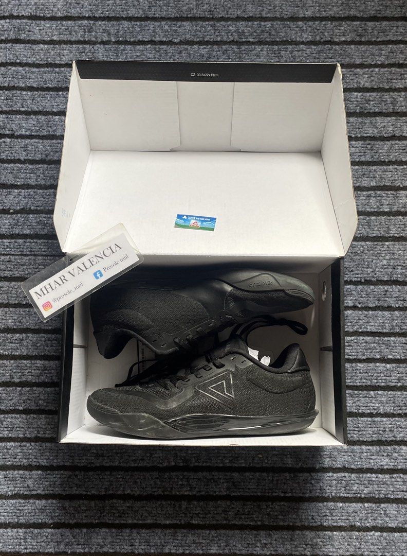 Peak taichi “Triple black” (Category: Sneakers) located in San Pedro. Submitted by mharemilvalencia (Listing ID 1470643013, Image 1). Description: For sale Peak taichi “Triple black” Size 9 / Used few times Complete ₱2,495 only ig: prosole_mnl.
