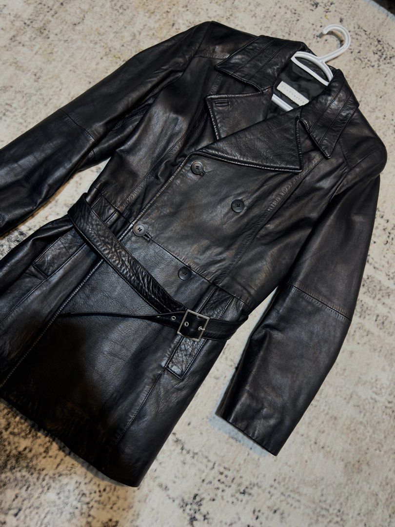 Penny Black Double Breasted Leather Coat (Category: Coats, Jackets and Outerwear) located in Makati City. Submitted by angkoljograt (Listing ID 1470653805, Image 3). Description: .
