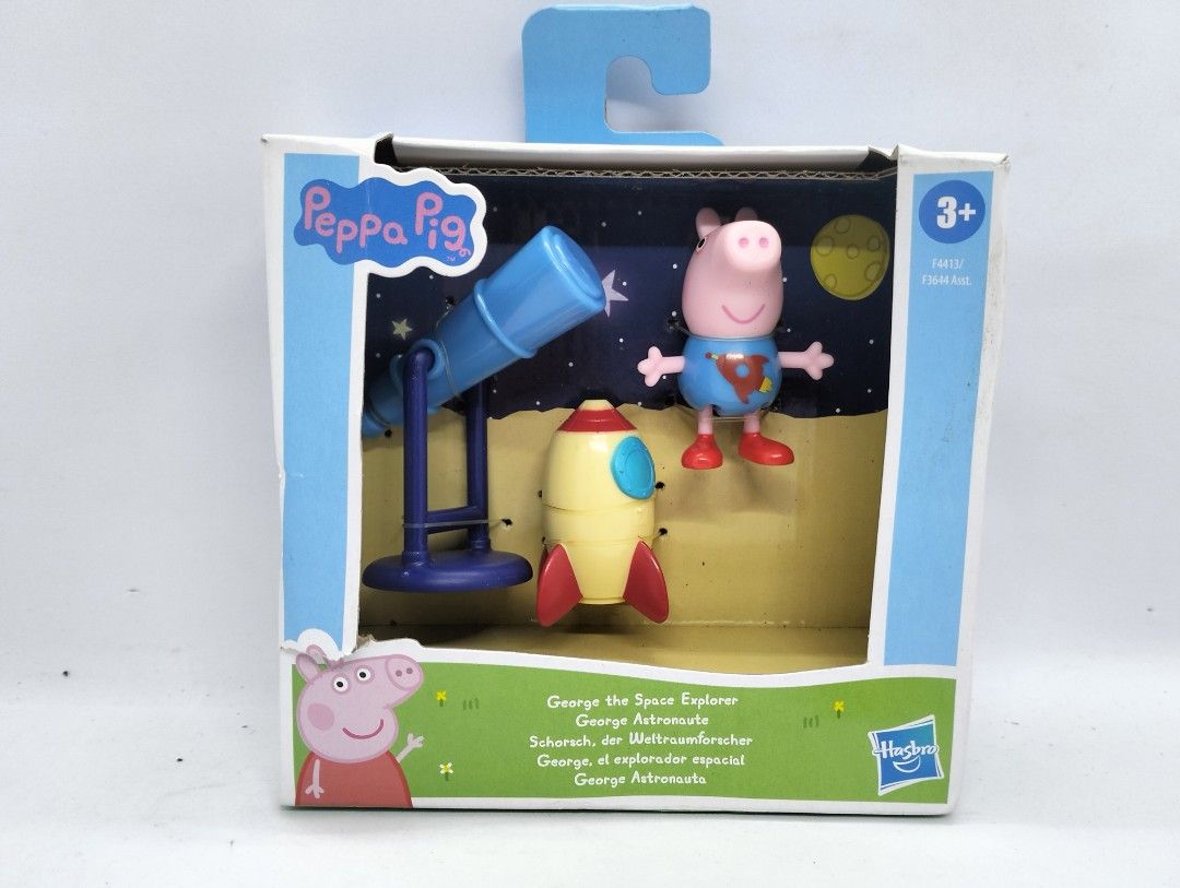 Peppa Pig George the Space Explorer (Category: Kids Toys) located in Baguio. Submitted by toys_of_yesteryear (Listing ID 1470717137, Image 2). Description: 📌Loc. Baguio 📌Price: Posted + sf Hasbro Peppa Pig George the Space Explorer New, damaged box. Actual photos. What you see is what you get Mop: Gcash Mod: J&T only #crossposted.