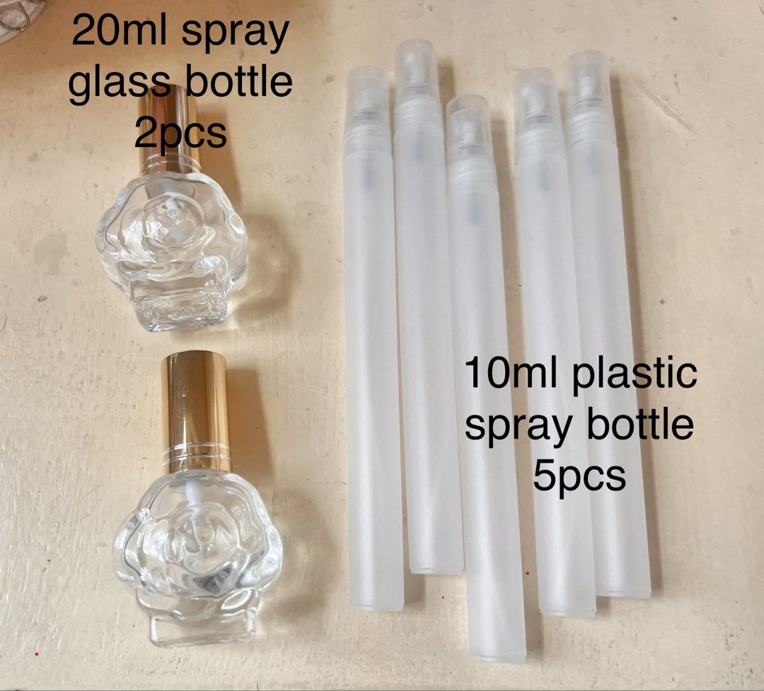 Bundle: Perfume bottles, glass vials, spray bottles, and funnels (Category: Fragrance & Deodorants) located in Manila. Submitted by maimaimai.store (Listing ID 1470671021, Image 1). Description: - Complete perfume decanting & DIY set (Everything pictured is included) - 2x 20ml glass spray bottles - 5x 10ml plastic spray bottles - 1x 30ml square perfume glass bottle - 27x 2ml glass perfume vials with mixed caps - 10x mini plastic funnels - Ideal f