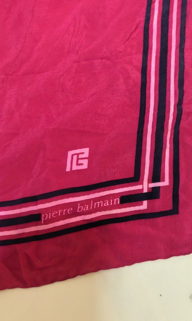 Pierre Balmain red scarf (Category: Activewear) located in Tuguegarao City. Submitted by zenphoenix-7ad615 (Listing ID 1470617346, Image 2). Description: Pierre balmain Not silk.