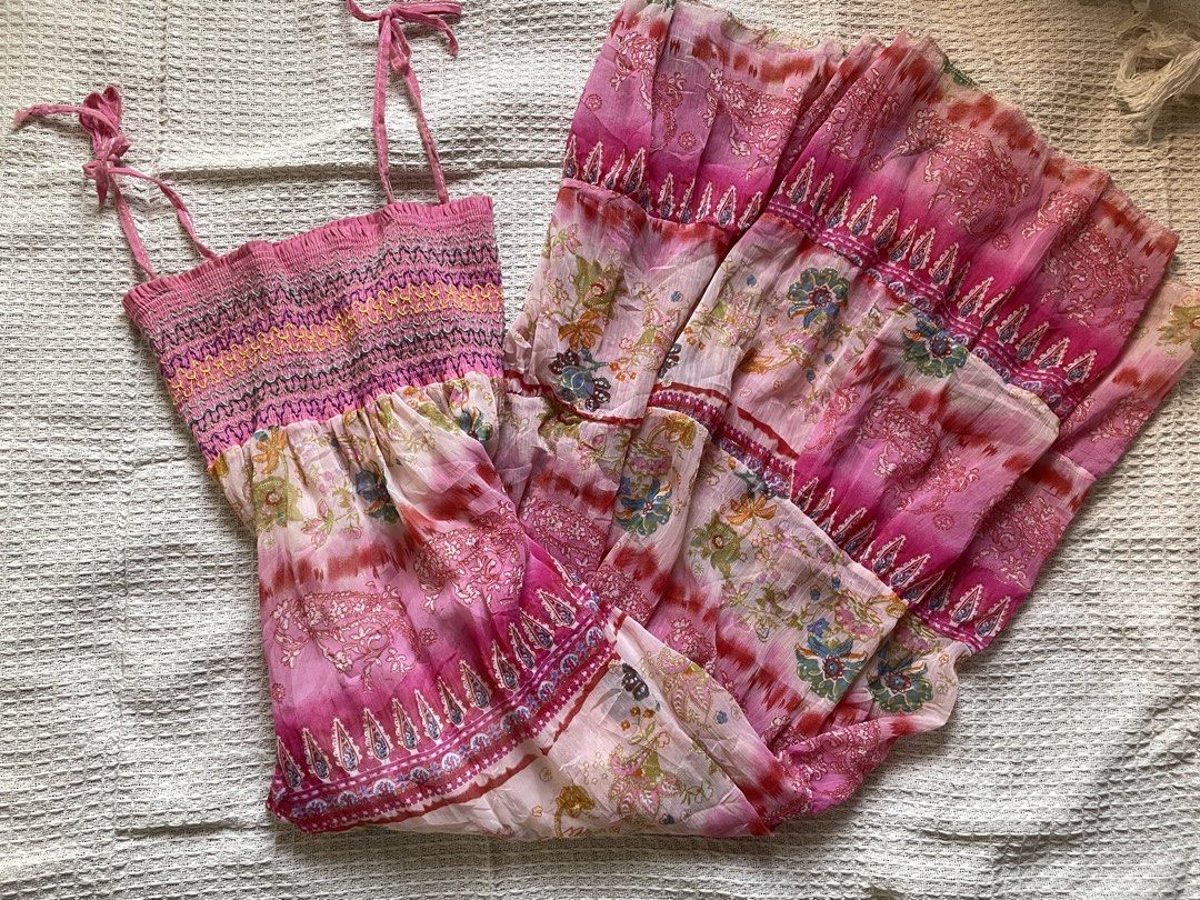 pink patterned tiered maxi dress (Category: Dresses) located in Meycauayan. Submitted by fae.trove (Listing ID 1470631615, Image 1). Description: .