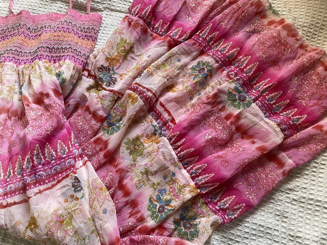 pink patterned tiered maxi dress (Category: Dresses) located in Meycauayan. Submitted by fae.trove (Listing ID 1470631615, Image 3). Description: .
