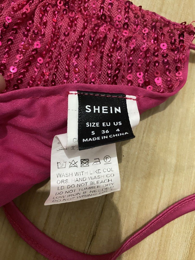 Pink Sequined Backless Shein Top (Category: Others Tops) located in Malolos. Submitted by nicolouisem (Listing ID 1470687087, Image 3). Description: .