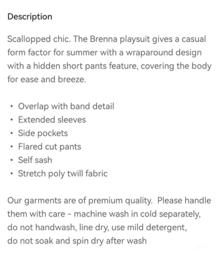 Plains and prints bree short sleeve pantsuit (Category: Jumpsuits) located in Cainta. Submitted by buena_shoppe (Listing ID 1470680924, Image 3). Description: brand new with tag medium plus shipping fee last price posted.