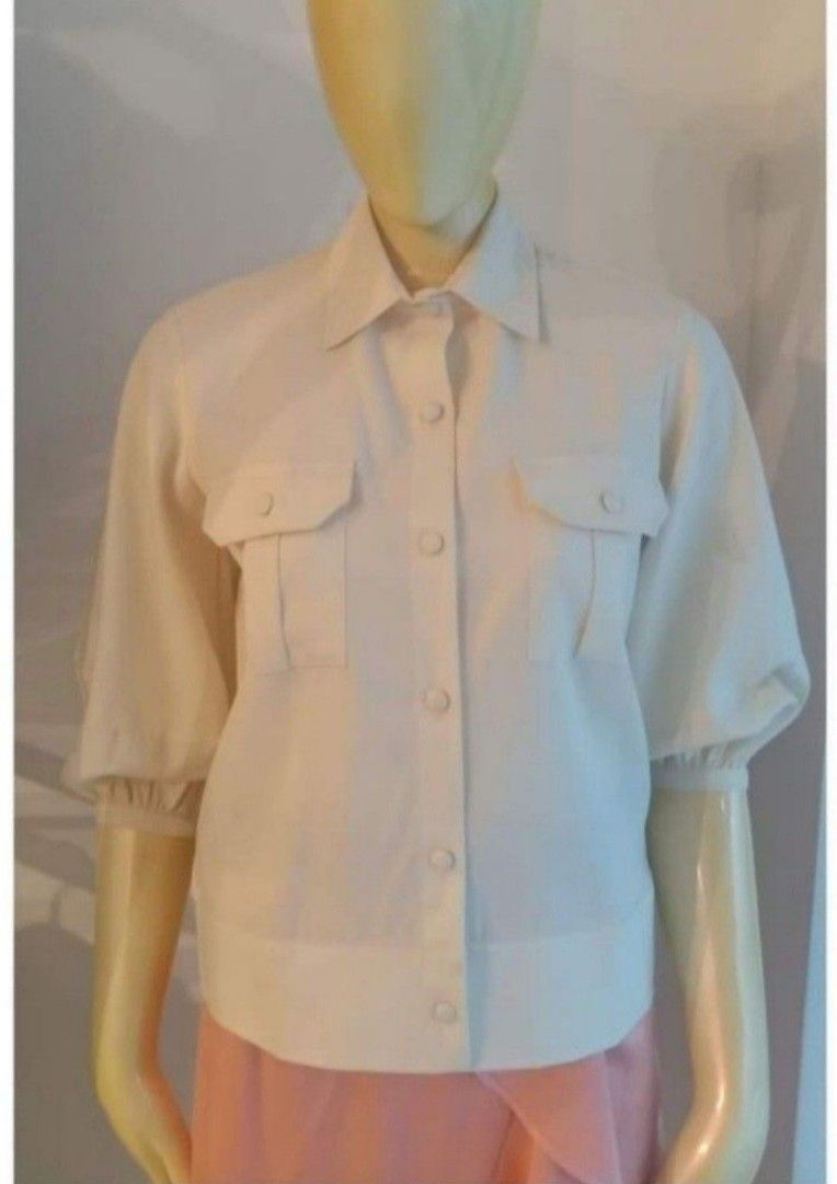 Plains and prints top (Category: Blouses) located in Cainta. Submitted by buena_shoppe (Listing ID 1470679436, Image 3). Description: brand new with tag medium bust 38 in plus shipping fee last price posted.