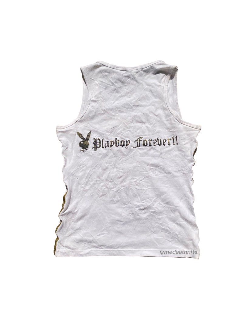 playboy top (Category: Sleeveless) located in Cavite. Submitted by selectedbymedea (Listing ID 1470569083, Image 2). Description: size small-medium no defects read shop rules before purchasing.