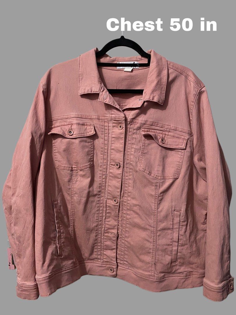 PLUS SIZE PINK SOFT DENIM JACKET 4XL (Category: Coats, Jackets and Outerwear) located in Caloocan City. Submitted by kayekimnew (Listing ID 1470594345, Image 1). Description: It’s declutter time! ✨TRUE PLUS SIZE✨ 📌 Size are approx 📌 Shipping via J&T only 📌 Payment via Maribank Comment or Message ✨MINE✨ Other details in the photo WHAT YOU SEE IS WHAT YOU GET NO LOWBALLING IF YOU’RE A SENSITIVE BUYER PLEASE DO NOT PUSHTHROUGH PRICE DOES NOT INCL