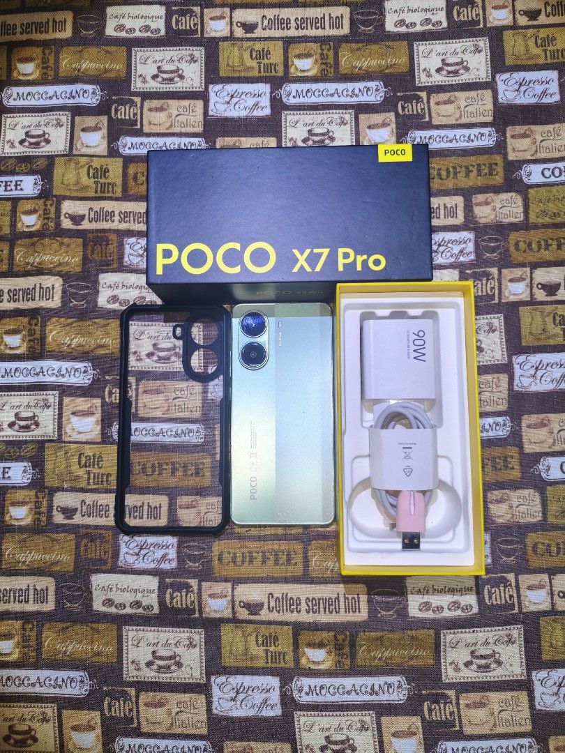 POCO X7 PRO (Category: Xiaomi) located in Manila. Submitted by chollo28 (Listing ID 1470642072, Image 1). Description: 5 months old FOR SALE X SWAP SAMAY ADD 🏷️13599 POCO X7 PRO 5G 8+4/256 INCLUSION:BOX,CASE,90 WATTS CHARGER,UNIT (98 BATTHEALTH ) 8+4/256 GB STORAGE 6.67 INCH DISPLAY AMOLED 68B COLORS 120HZ REFEESH RATE DOLBY VISION DIMENSITY 8400 ULTRA (4nm) 50 MP BACK CAMERA 20 MP SELFIE CAMERA FINGER PRINT INDISPLAY 6000 MAH BATTERY 90W FAST C