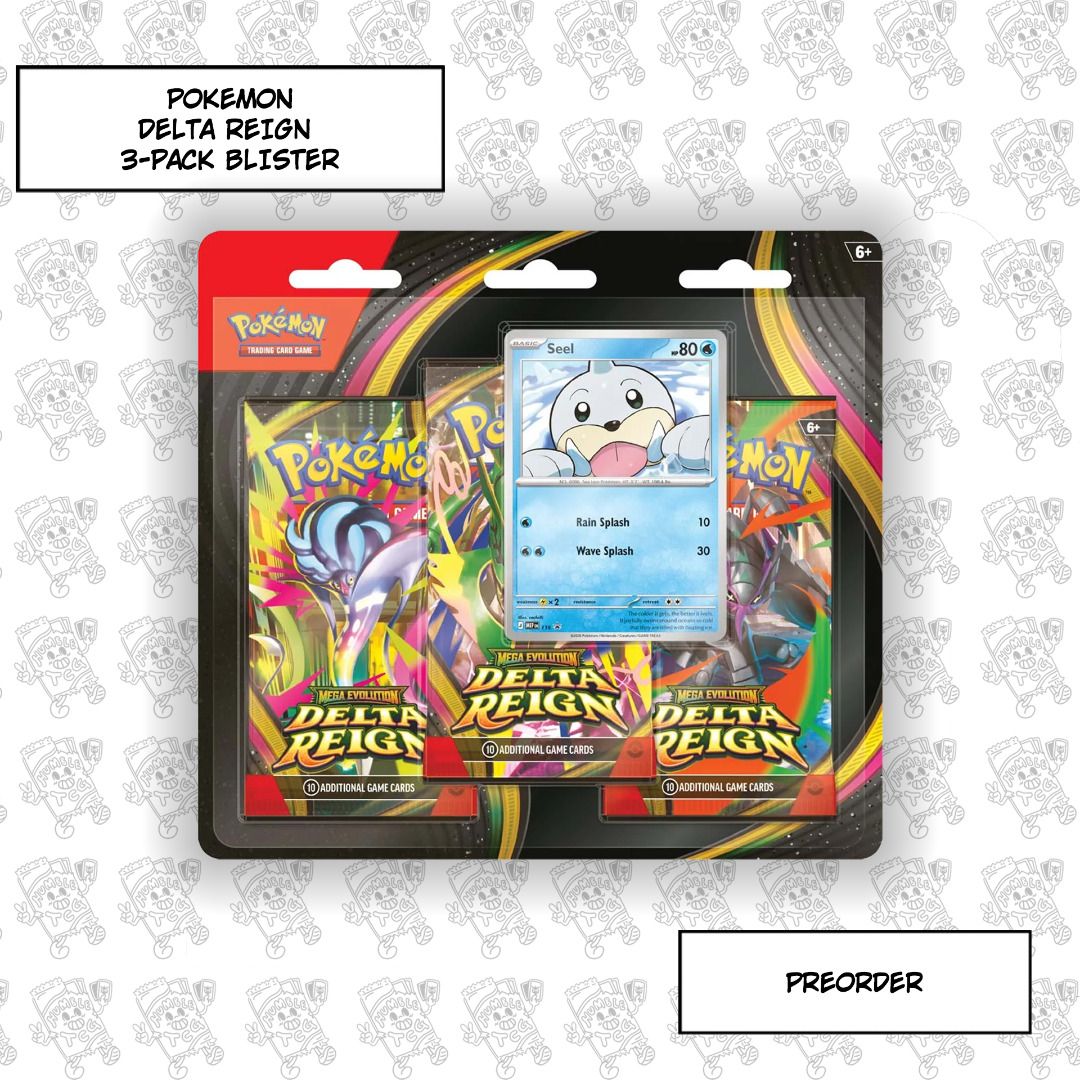 Pokemon Delta Reign ME06 3-Pack Blister, Toys & Collectibles, Trading ...