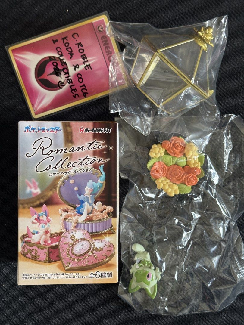 Pokemon Re-Ment Romantic Collection Figure (Sprigatito) (Category: Designer & Blind Box Toys) located in Manila. Submitted by cnnroble45485 (Listing ID 1470719010, Image 1). Description: - Official Pokemon Re-Ment Romantic Collection blind box set - Includes outer box and unopened plastic packaging with figure parts 📍Pasig City J&T / Grab / Lalamove.