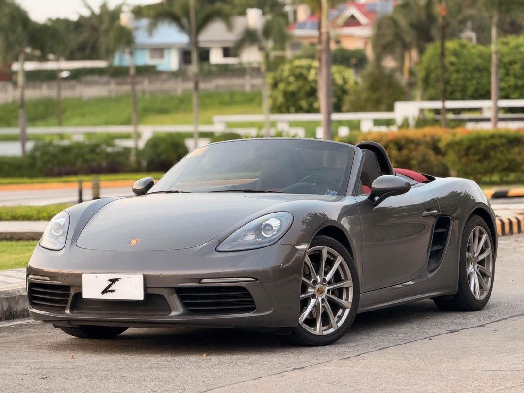 Porsche 718 Boxster Auto (Category: Used Cars) located in Manila. Submitted by quality_cars (Listing ID 1470629471, Image 1). Description: Fresh In‼️ Elegance in every detail. Performance without compromise. 💯 For Sale | Trade-In | Financing Accepted 2024 Porsche Boxster 718 Automatic Transmission Mileage: 5k+ Original Mileage Ending Plate: Friday Coding Color: Gray Engine: 2.0L Turbocharged Flat 4-Boxer Fuel Type: Gasoline Upgrades & Features: 