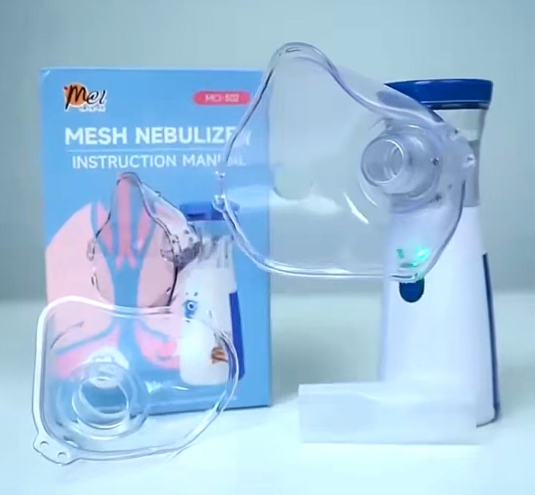 Portable Nebulizer (Category: Medical Supplies & Tools) located in Valenzuela. Submitted by shesstore (Listing ID 1470568921, Image 1). Description: For only ₱250 discounted price with free battery included pm for inquiries ♥️.