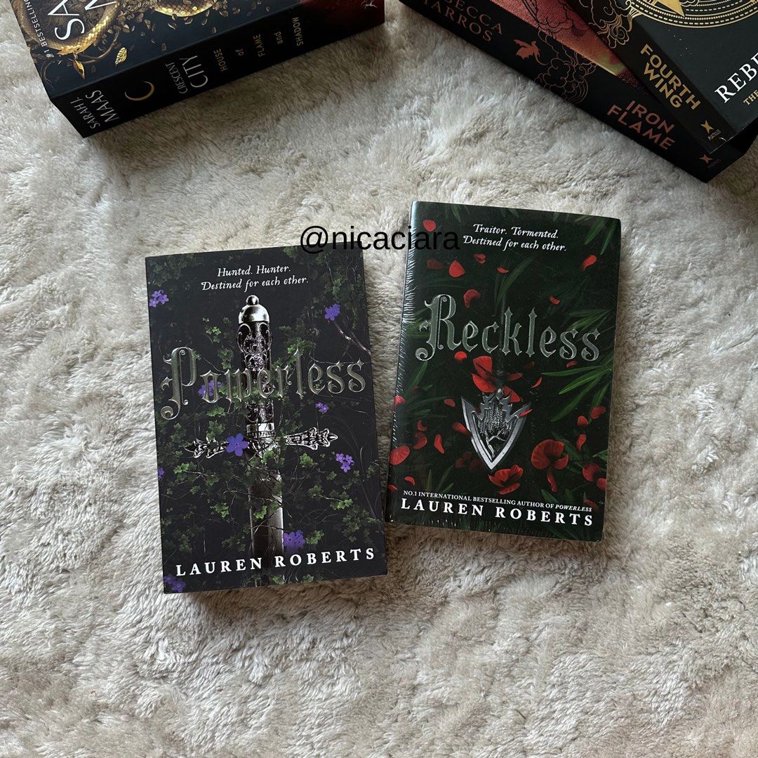 Powerless and Reckless by Lauren Roberts (Category: Storybooks) located in Dauis. Submitted by nicaciara (Listing ID 1470725966, Image 1). Description: 🔅Authentic and brand new books 🔅Less ₱40 per book if you purchase 3 or more, browse my listings for more books :) 🔅₱400 per book - Powerless and Reckless by Lauren Roberts | Paperback.