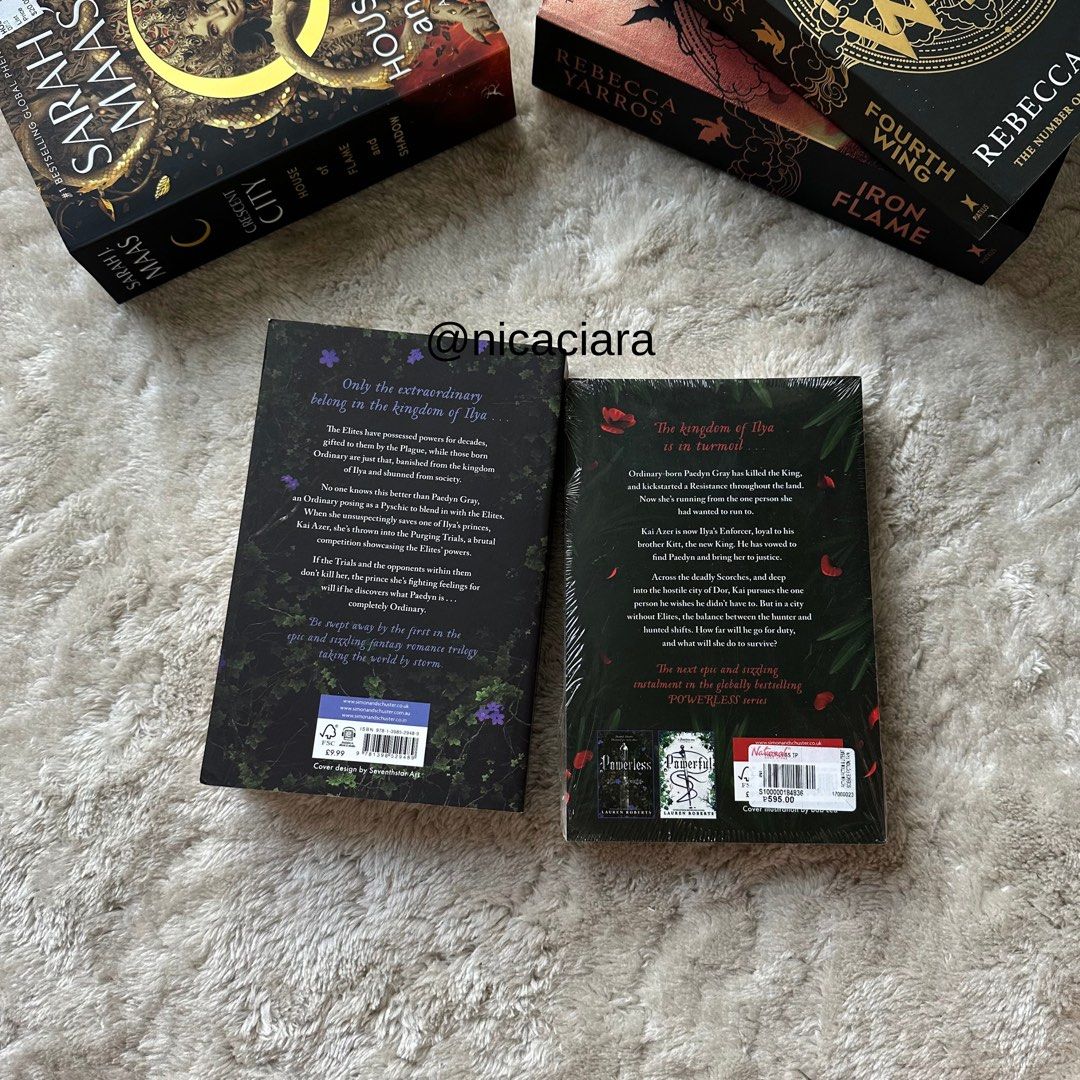 Powerless and Reckless by Lauren Roberts (Category: Storybooks) located in Dauis. Submitted by nicaciara (Listing ID 1470725966, Image 2). Description: 🔅Authentic and brand new books 🔅Less ₱40 per book if you purchase 3 or more, browse my listings for more books :) 🔅₱400 per book - Powerless and Reckless by Lauren Roberts | Paperback.