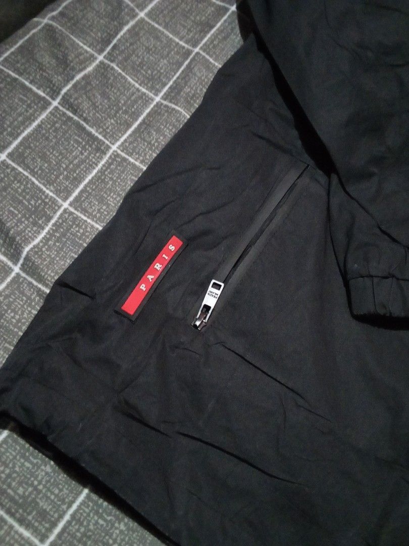 Prada Paris winbraker (Category: Hoodies) located in Manila. Submitted by tcbukay_zxc25 (Listing ID 1470683413, Image 2). Description: Prada winbraker dimes 22x26 missing tags off lang for psg only solid.