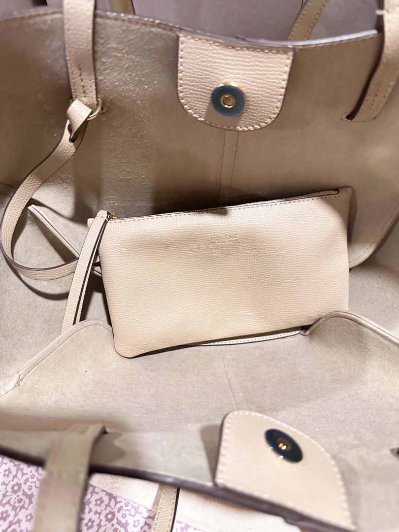 Preloved authentic polene bag (Category: Luxury Bags & Wallets) located in Caloocan City. Submitted by prelovedbybets (Listing ID 1470657316, Image 2). Description: Bought in japan used thrice 22x 33 x 13 cm 625 grms two handle size 40 And 60 cm removable interior pocket 20.5 x 12 cm Magnetic closure Carried by hand or worn on the elbow or shoulder Polene cyme mini .