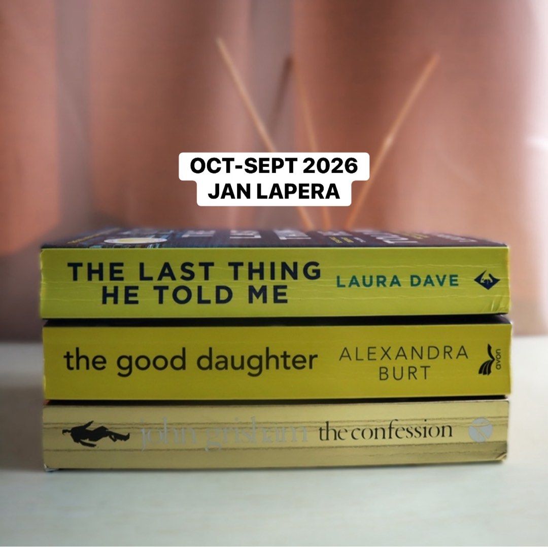 PREMIUM PSYCHOLOGICAL THRILLER BOOKS (Category: Storybooks) located in Baliuag. Submitted by lxcrative_epoxh (Listing ID 1470717092, Image 3). Description: FOR SALE‼️ ₱80 each: THE CONFESSION— JOHN GRISHAM ₱130 each: TRULY MADLY GUILTY— LIANE MORIARTY THE HUSBAND’S SECRET— LIANE MORIARTY ₱150 each: THE GOOD DAUGHTER— ALEXANDRA BURT THE REST OF US JUST LIVE HERE— PATRICKNESS THE SEARCHER— TANA FRENCH ₱250 each: THE PRISONER— B.A PARIS MOD: FLASHEX
