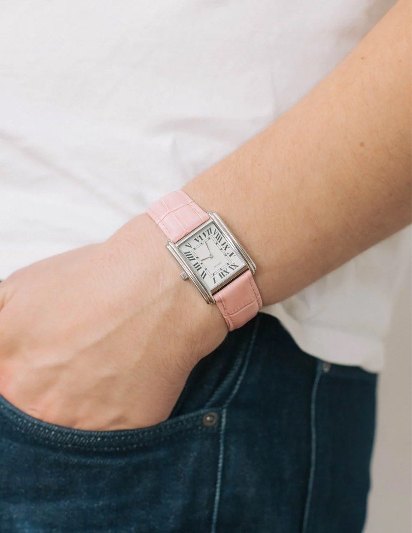 Pre-order / Laphont – Bloc Large Silver Watch Pink/Eggshell Edition (Category: Women's Watches) located in San Antonio. Submitted by melodramaforever (Listing ID 1470638164, Image 2). Description: PRE-ORDER! Laphont – Bloc Large Silver Watch Pink/Eggshell Edition This pre-order requires full payment. ETA to PH: 3-4 weeks upon ordering Details: - Brutalism inspired stepped Stainless Steel case - Genuine Cowhide Band - Classic Roman Numeral Dial - 